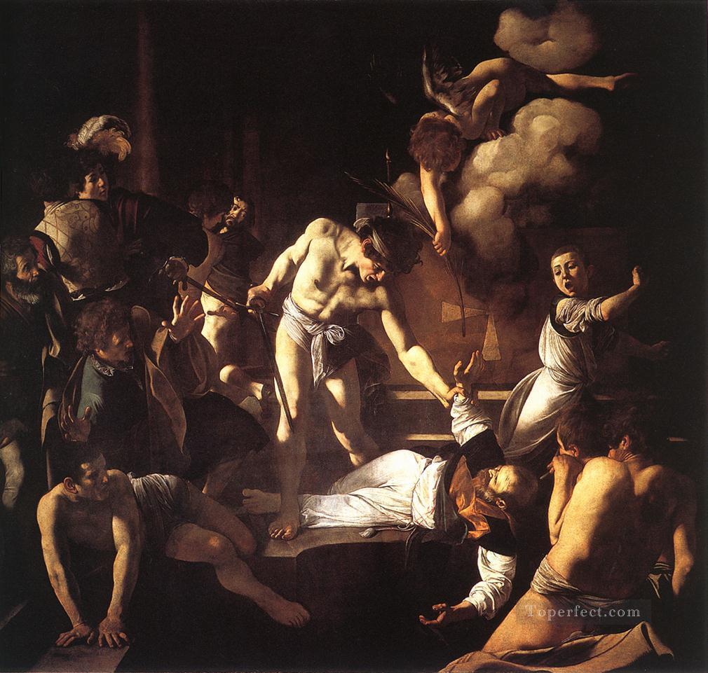 El Martirio de San Mateo Caravaggio desnudo Pintura al óleo